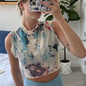 free people movement cropped mesh tank top